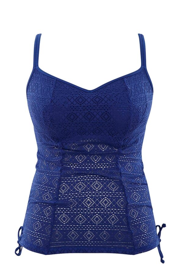 Balconnet tankini top Panache Anya Crochet blauw