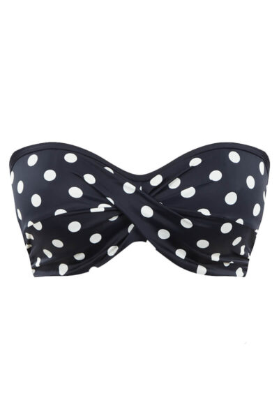 Voorgevormde bandeau bikini top Panache Anya Riva Spot Navy
