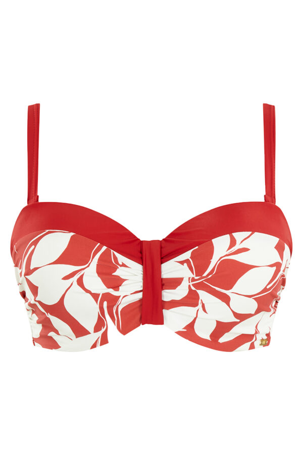 Voorgevormde bandeau bikini top Panache Oasis Botanical