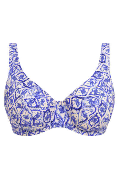 freya ocean breeze high apex bikini top denim cutout