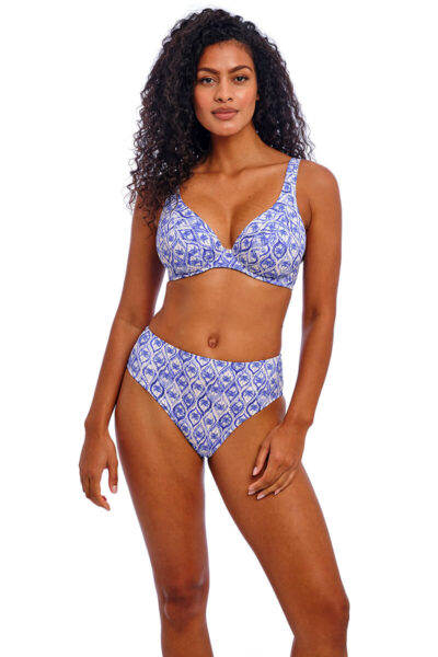 freya ocean breeze high apex bikini top denim front