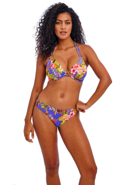freya tiger valley halter bikini top ultramarine front