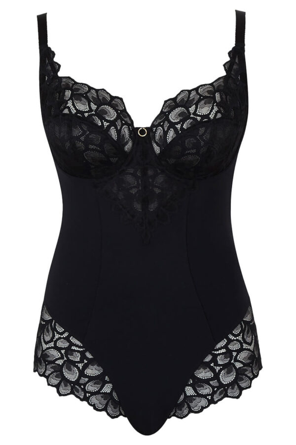 body panache allure black front cutout
