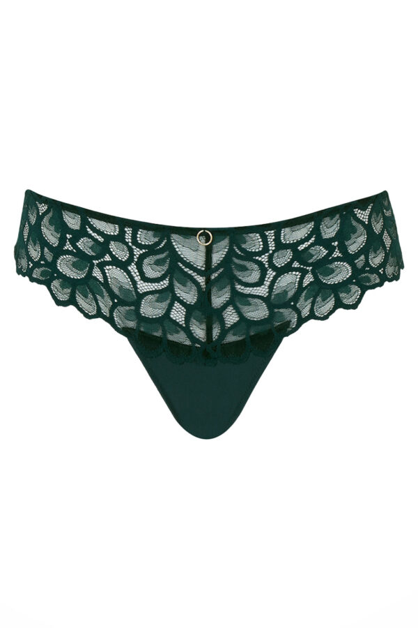 panache allure string forest green cutout