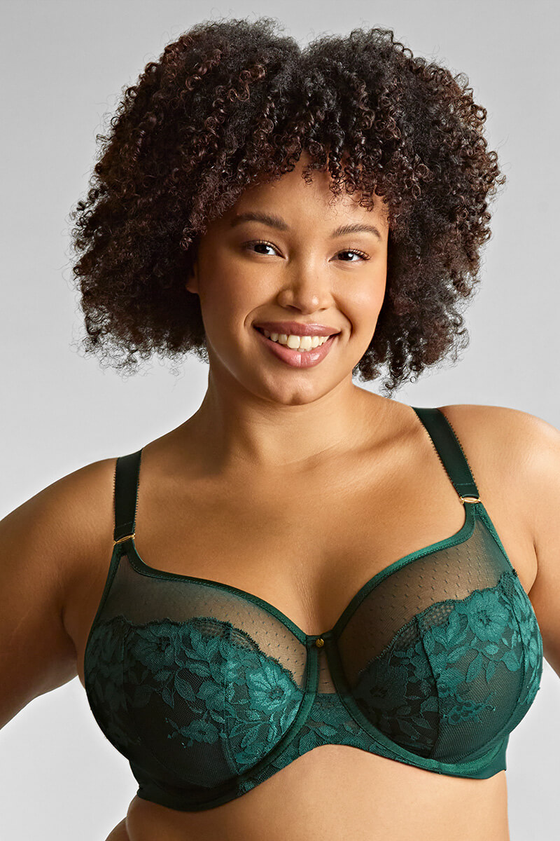 sculptresse josephine hele cup bh forest green front crop