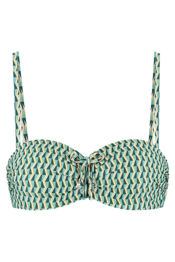 cyell voorgevormde bandeau bikini top groovy graphic cutout bandjes