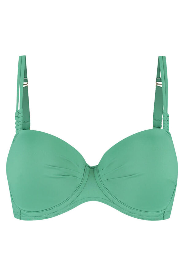 cyell voorgevormde hele cup bikini top green oasis cutout