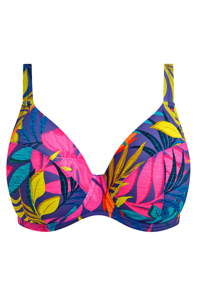 elomi porto rafti plunge bikinitop indigo cutout