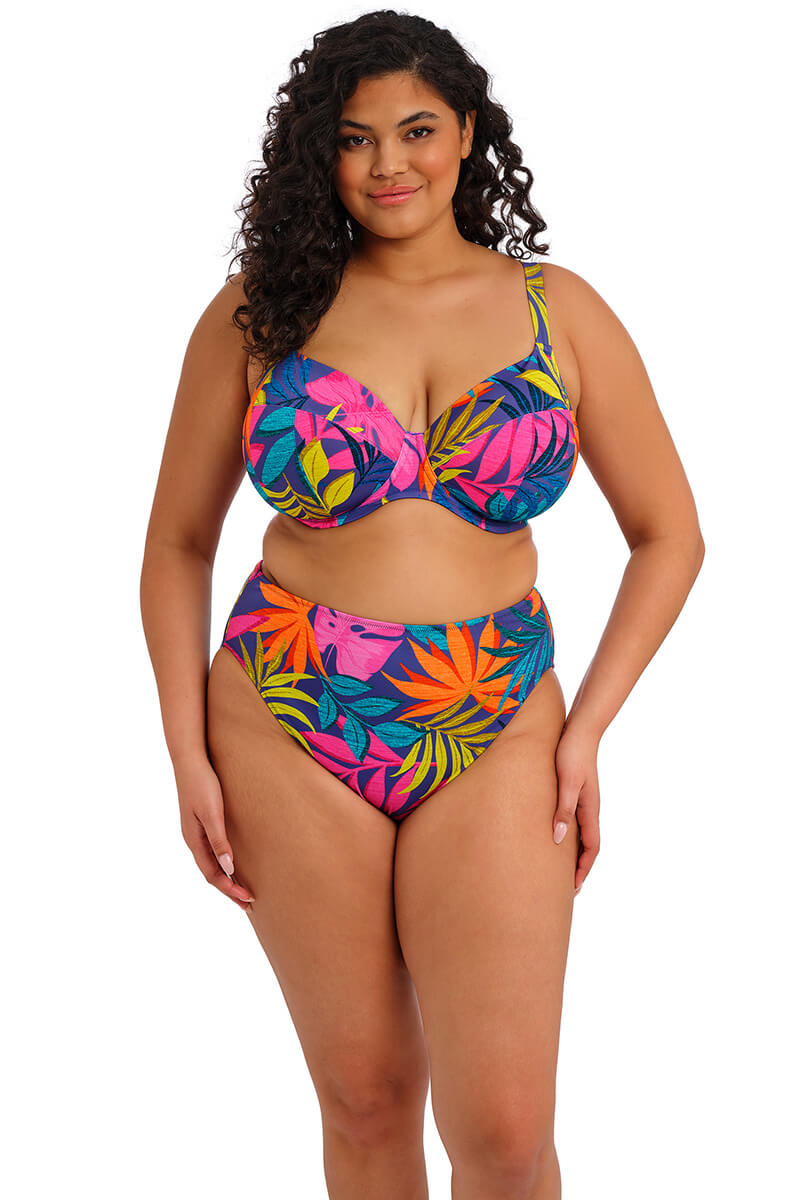 elomi porto rafti plunge bikinitop indigo front