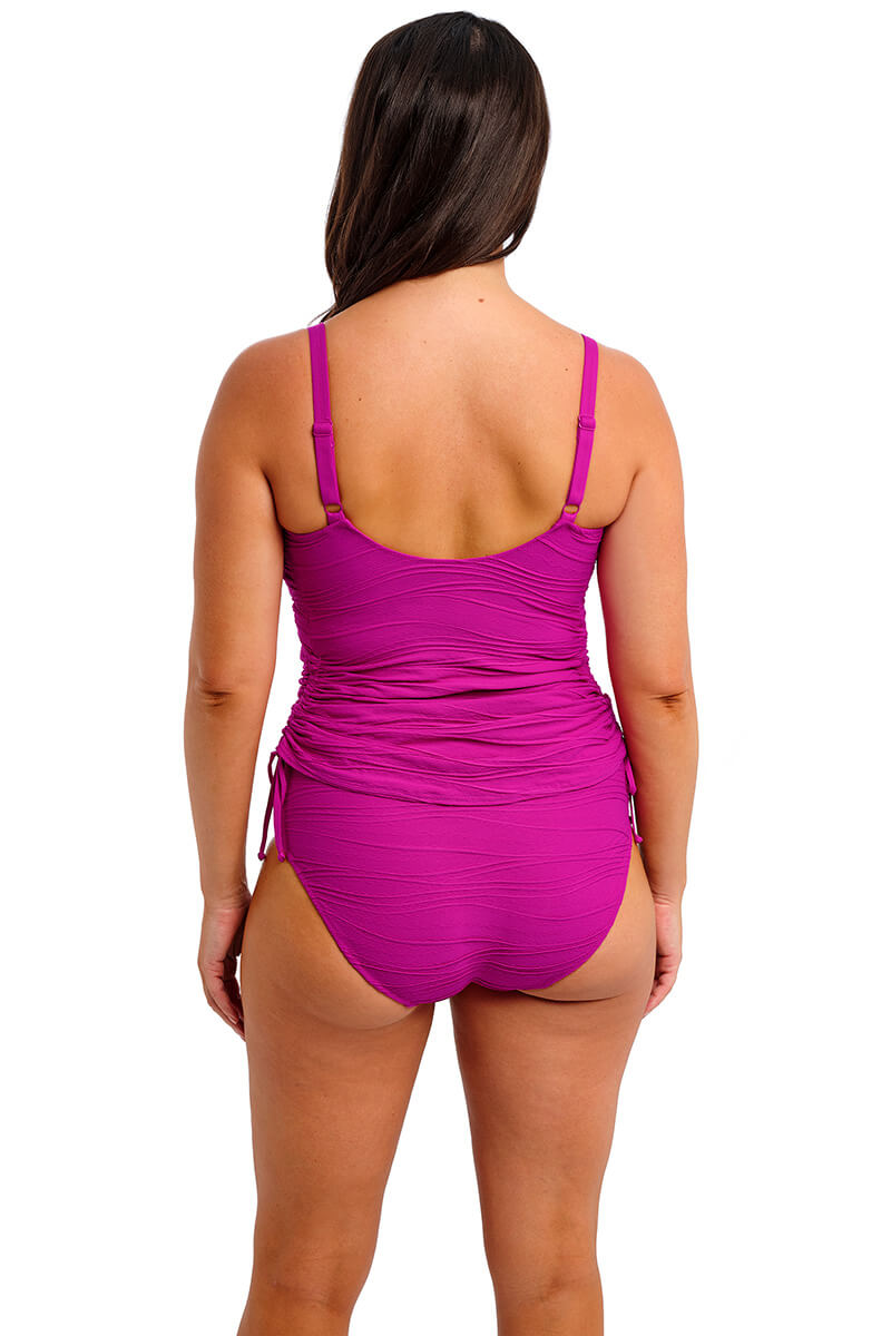 fantasie beach waves tankini top bright fuchsia back