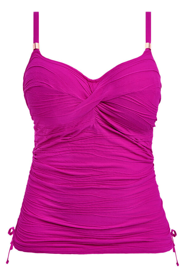 fantasie beach waves tankini top bright fuchsia cutout
