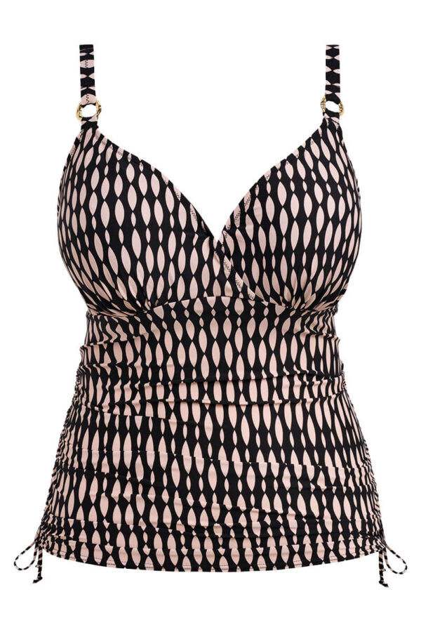 fantasie shell bay tankini top desert blush cutout