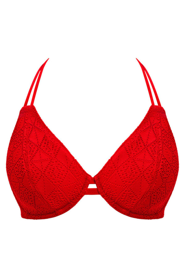 freya nomad nights halter bikini top lava cutout