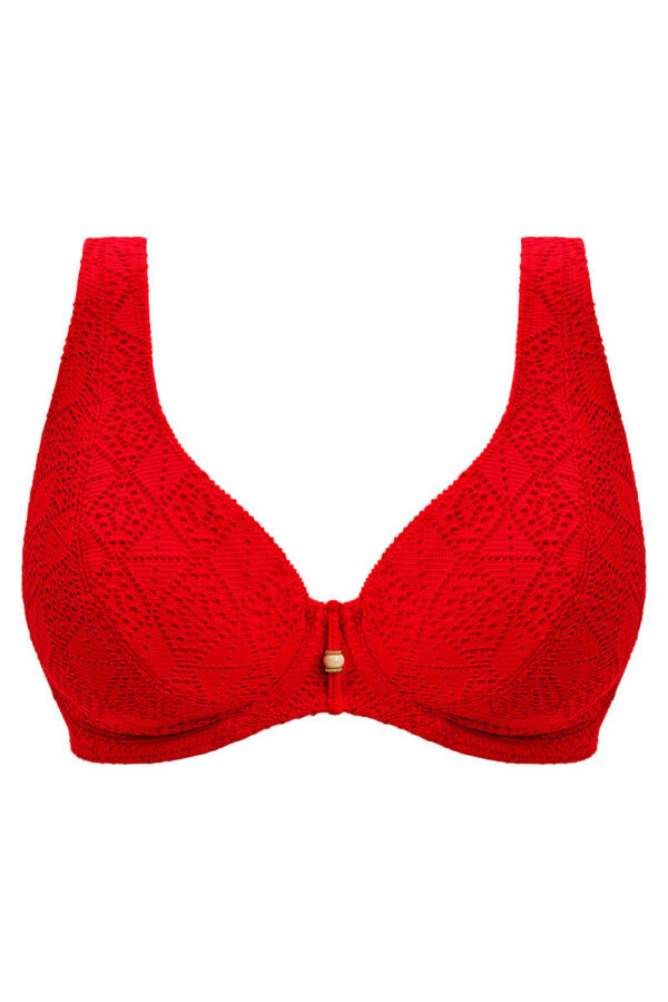 freya nomad nights high apex bikini top lava cutout