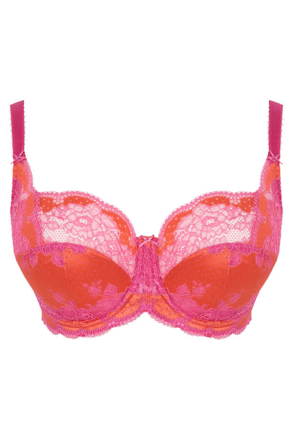 panache clara hele cup bh pink papaya cutout