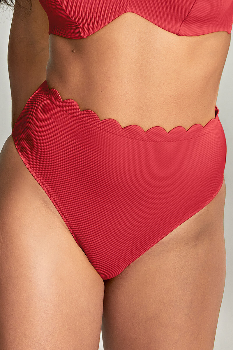 panahce spirit high waist bikinislip red front crop