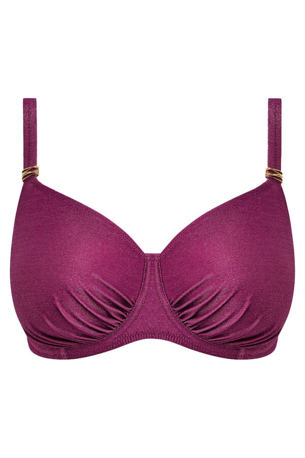 fantasie paros coast hele cup bikini top berry shimmer cutout