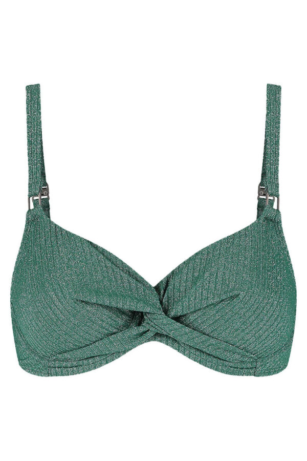 beachlife bikini top green glitter cutout