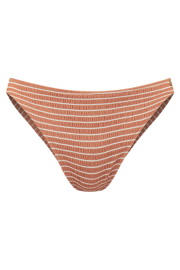 beachlife brazilian bikinislip caramel stripe cutout