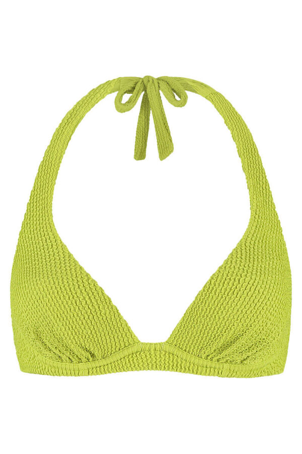 beachlife halter bikini top pistache cutout