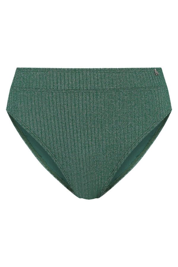 beachlife high waist bikinislip green glitter cutout