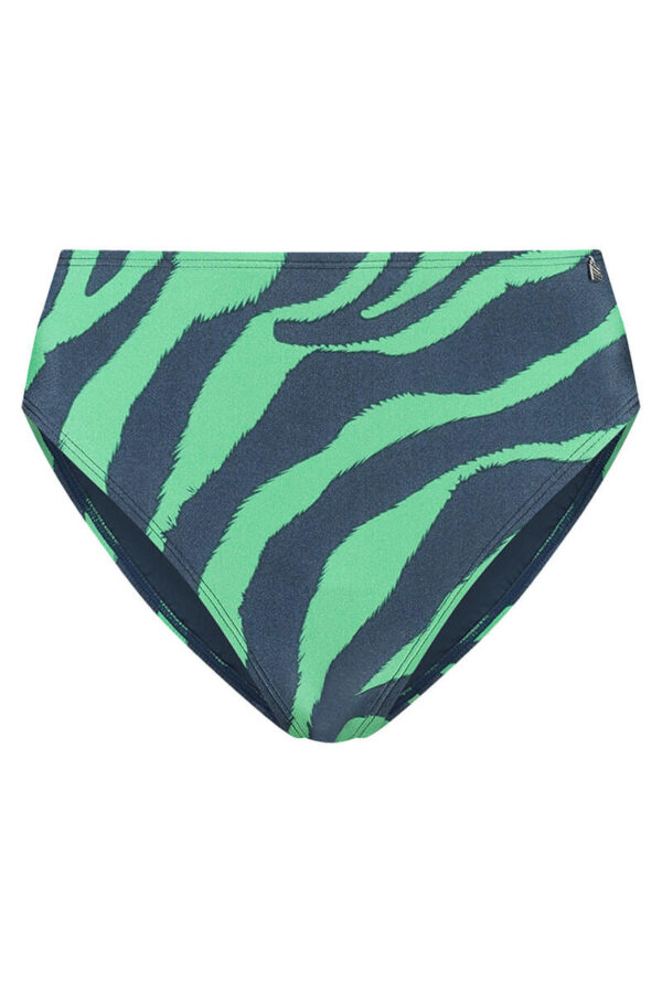 beachlife high waist bikinislip green tiger cutout