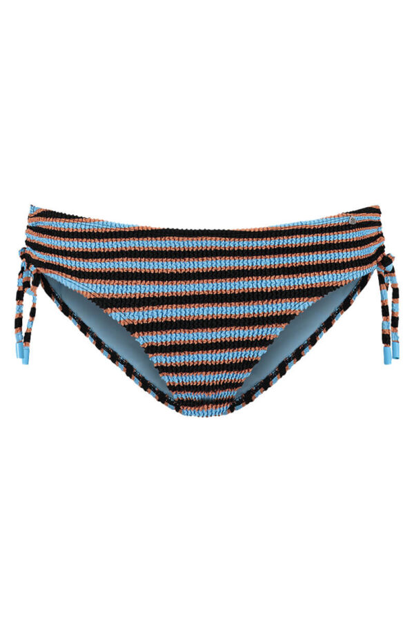 beachlife rijgslip blue ribbed stripe cutout