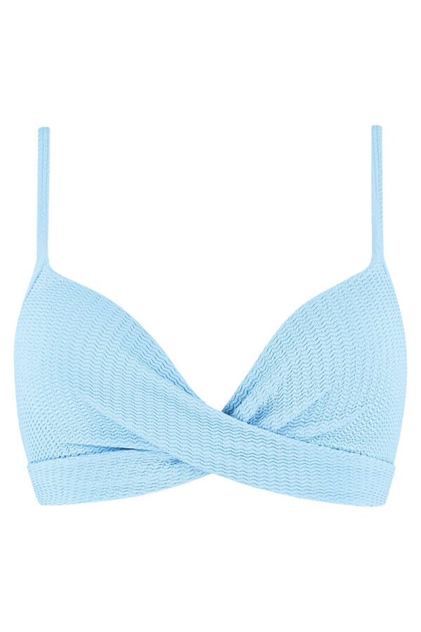 beachlife twist bikini top alaskan blue cutout