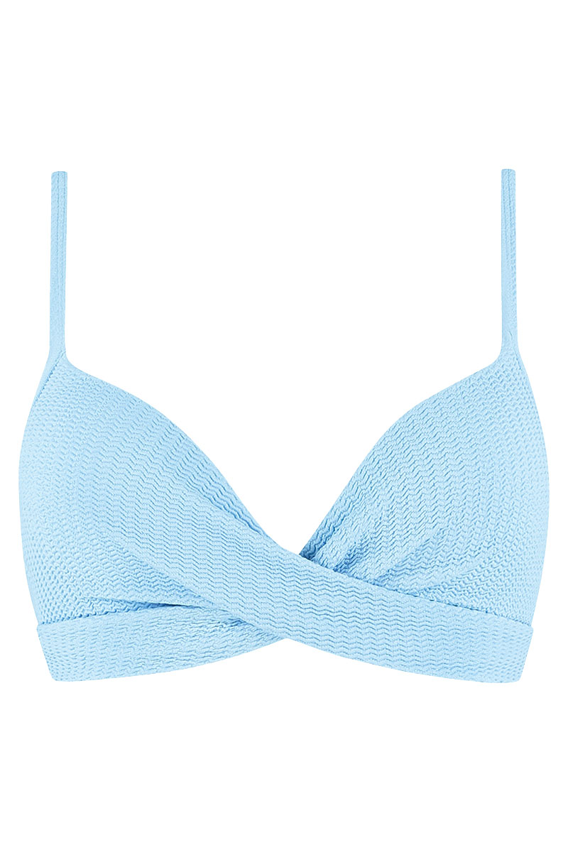 beachlife twist bikini top alaskan blue cutout