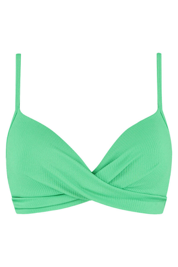 beachlife twist bikini top spring green cutout