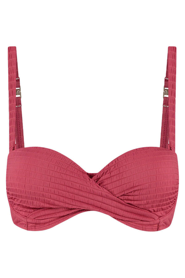 beachlife voorgevormde bandeau bikini top berry cutout