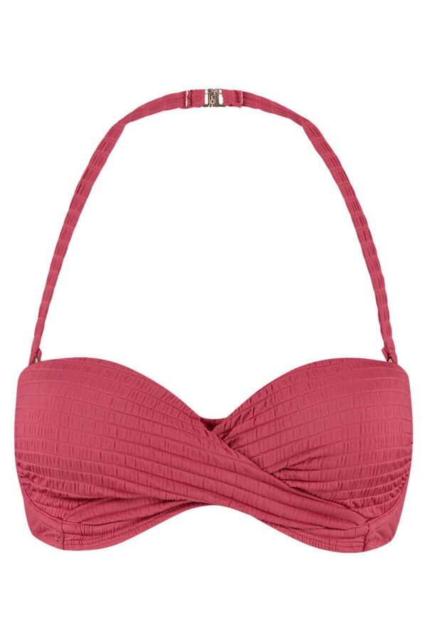 beachlife voorgevormde bandeau bikini top berry cutout halter