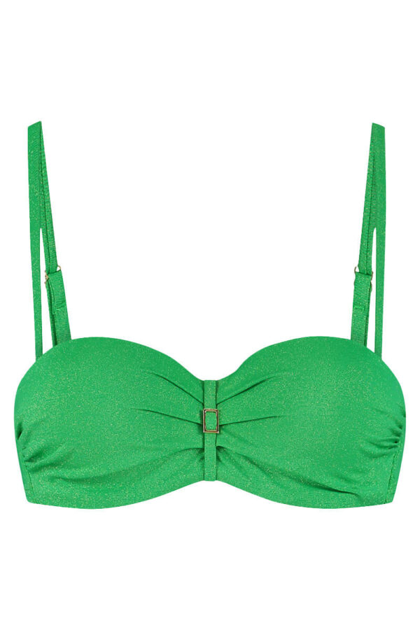 cyell voorgevormde bandeau bikini top sparkling straps cutout