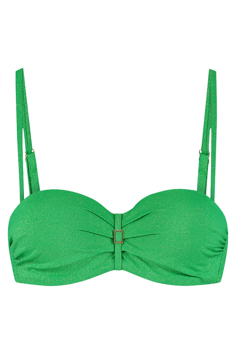 cyell voorgevormde bandeau bikini top sparkling straps cutout