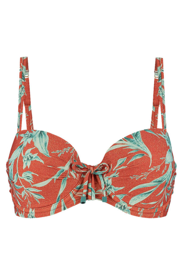 cyell voorgevormde hele cup bikini top rusty rose cutout