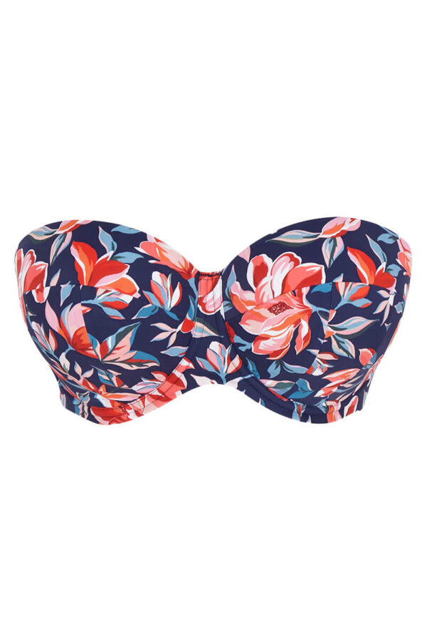 panache liliflora voorgevormde bandeau bikinitop cutout