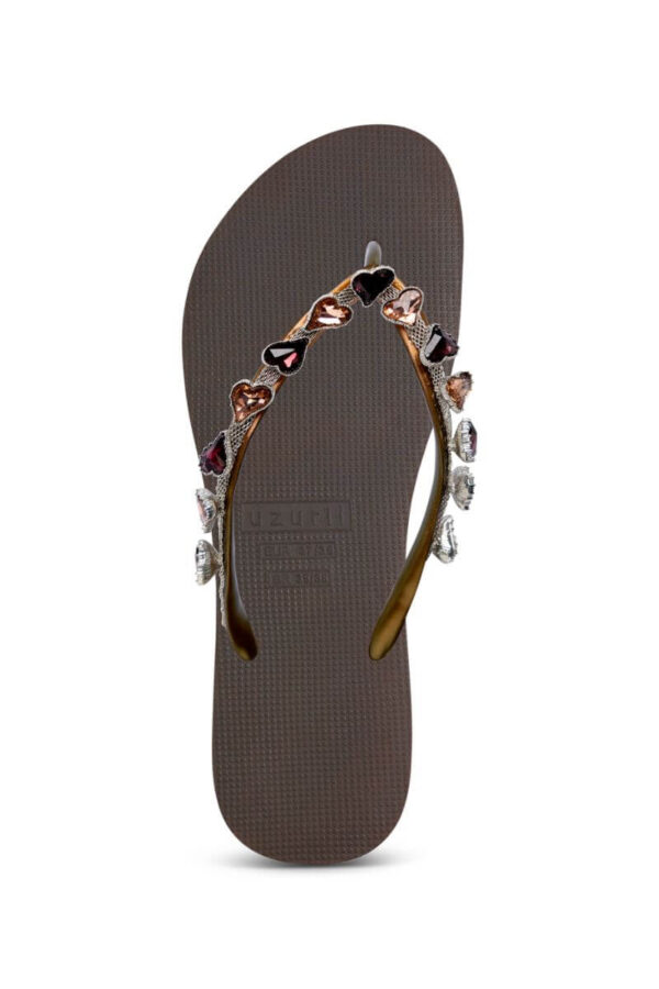 slippers uzurii heart bronze coffee 1
