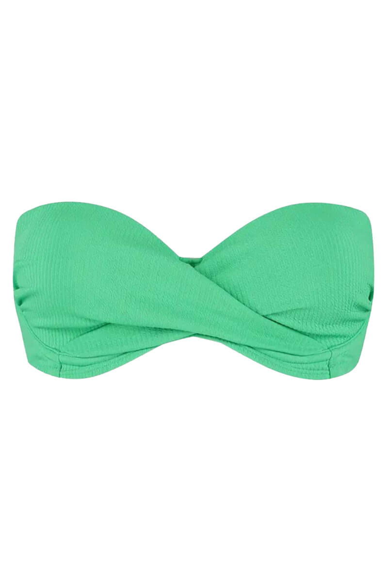 beachlife voorgevormde bandeau bikini top spring green cutout
