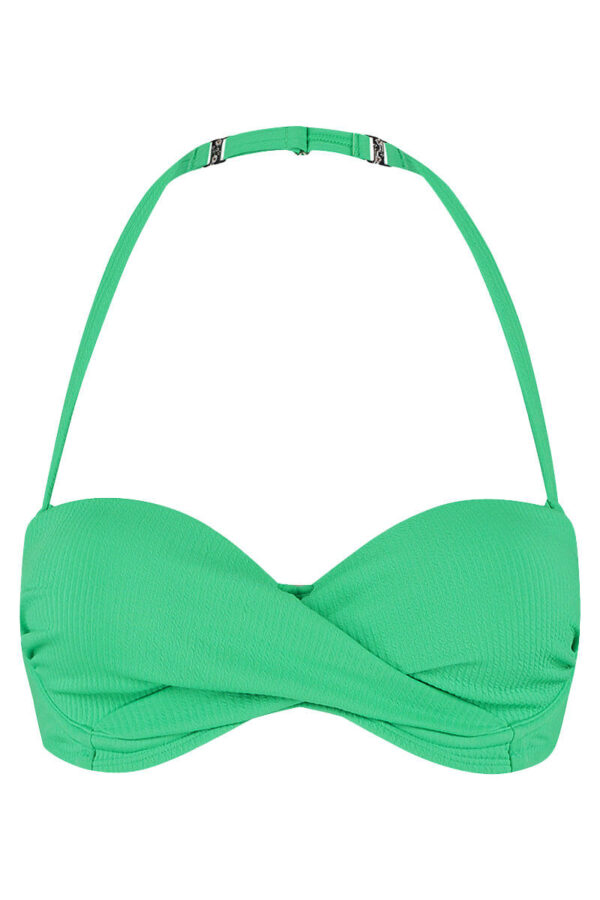 beachlife voorgevormde bandeau bikini top spring green cutout halter