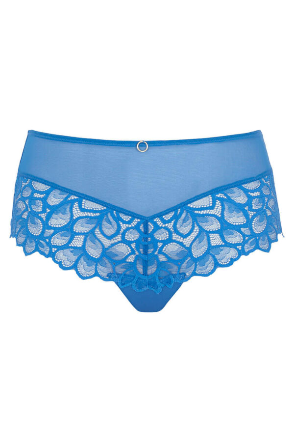 panache allure high waist brazilian azure blue cutout