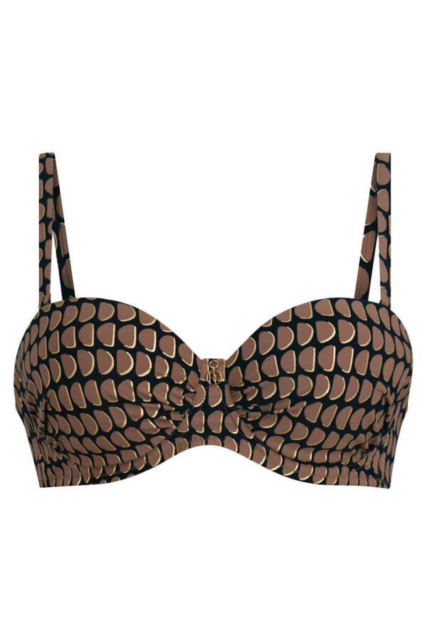 rosa faia bandeau bikini top cosima java beach cutout straps