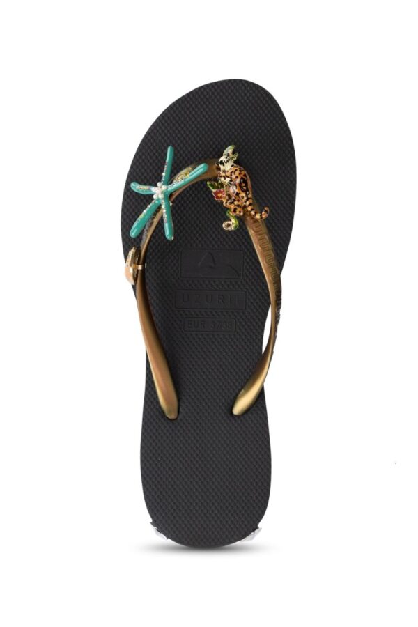 Uzurii Slippers Starfish Icon Black cutout