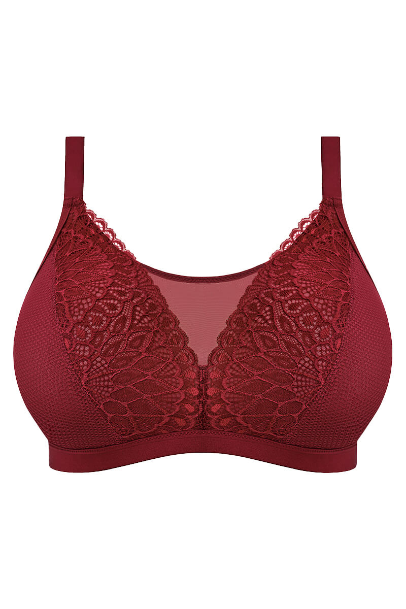 elomi tiernie bralette tibetan red cutout